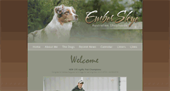 Desktop Screenshot of emberskyeaussies.com